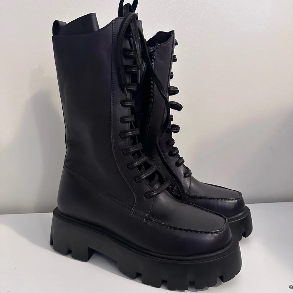 Free People Jones Lug Sole Lace Up Boots - Picture 8 of 11